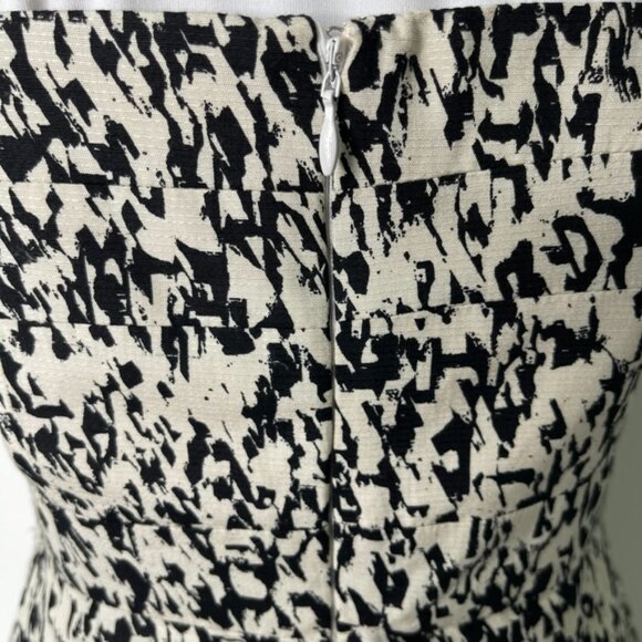 Cynthia Steffe Women's Black White Ruffle Mini Strapless Dress Size 2 - Picture 13 of 16